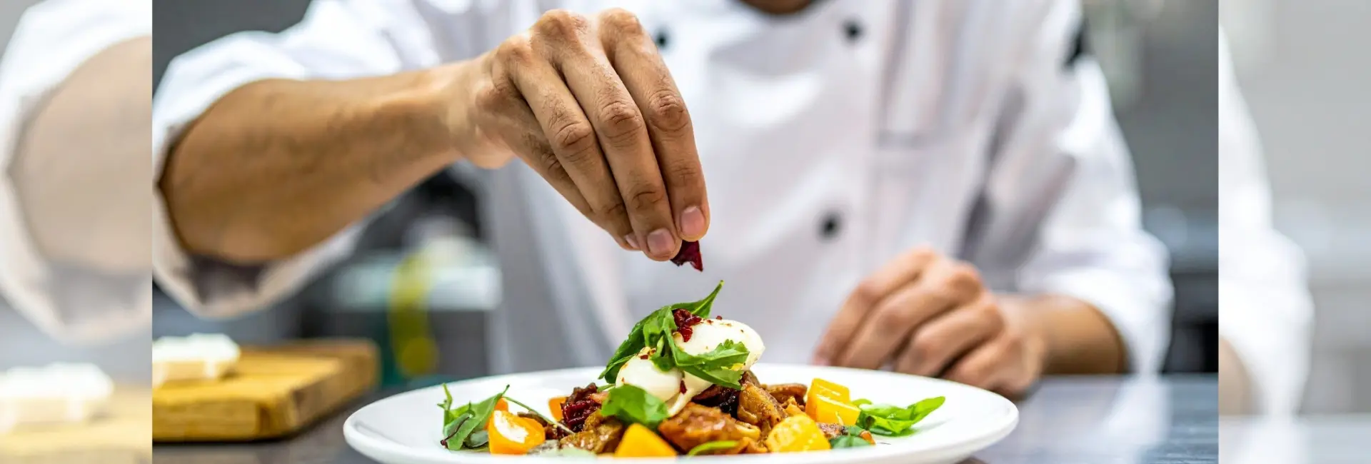 Restaurant eten foto in foto